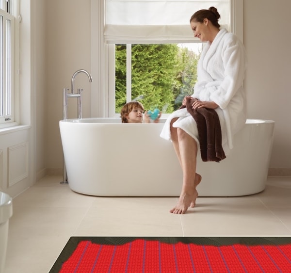 dcm-pro electric underfloor heating under bathroom tiles
